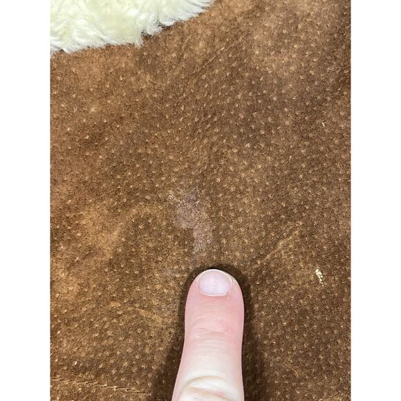 Vintage Wilsons Leather Maxima Suede Faux Fur Trim Jacket in Brown Size XL - Picture 13 of 14